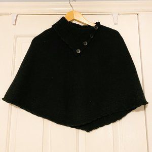 Gap Black Wool Cape / Poncho